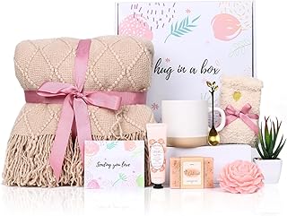 Self Care Gifts for Women Get Well Soon Gifts Basket Christmas Gifts Birthday Gifts for Women Care Package Spa Gifts Relaxation Gifts with Blanket Gifts for Mom Her Sister Friend Sympathy Gifts