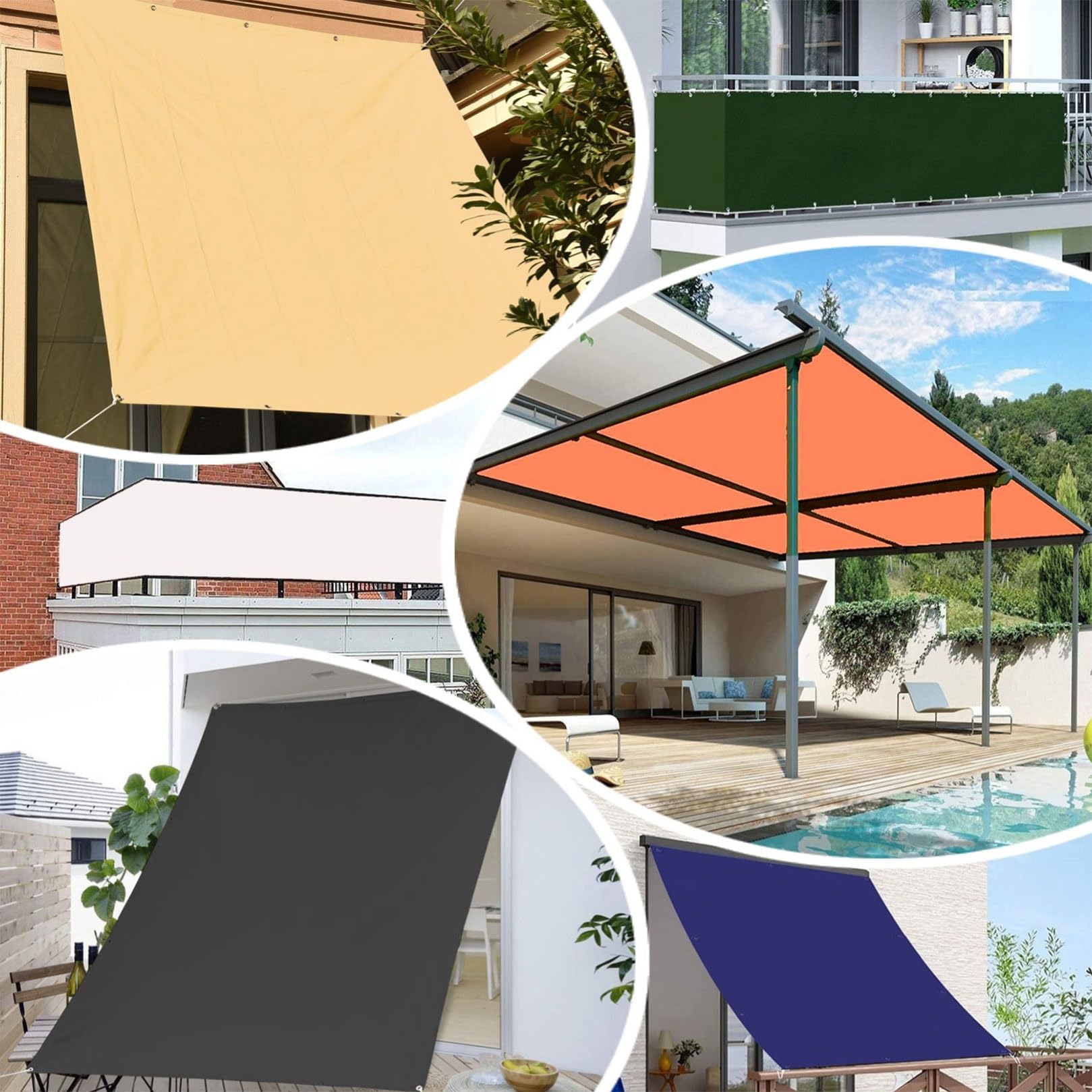 Voile Ombrage Imperméable Rectangulaire 3 x 4 m UV Protection Toile Protection Solaire avec Oeillets et Cordons pour Terrasse Jardin Extérieur Balcon, Gris Foncé