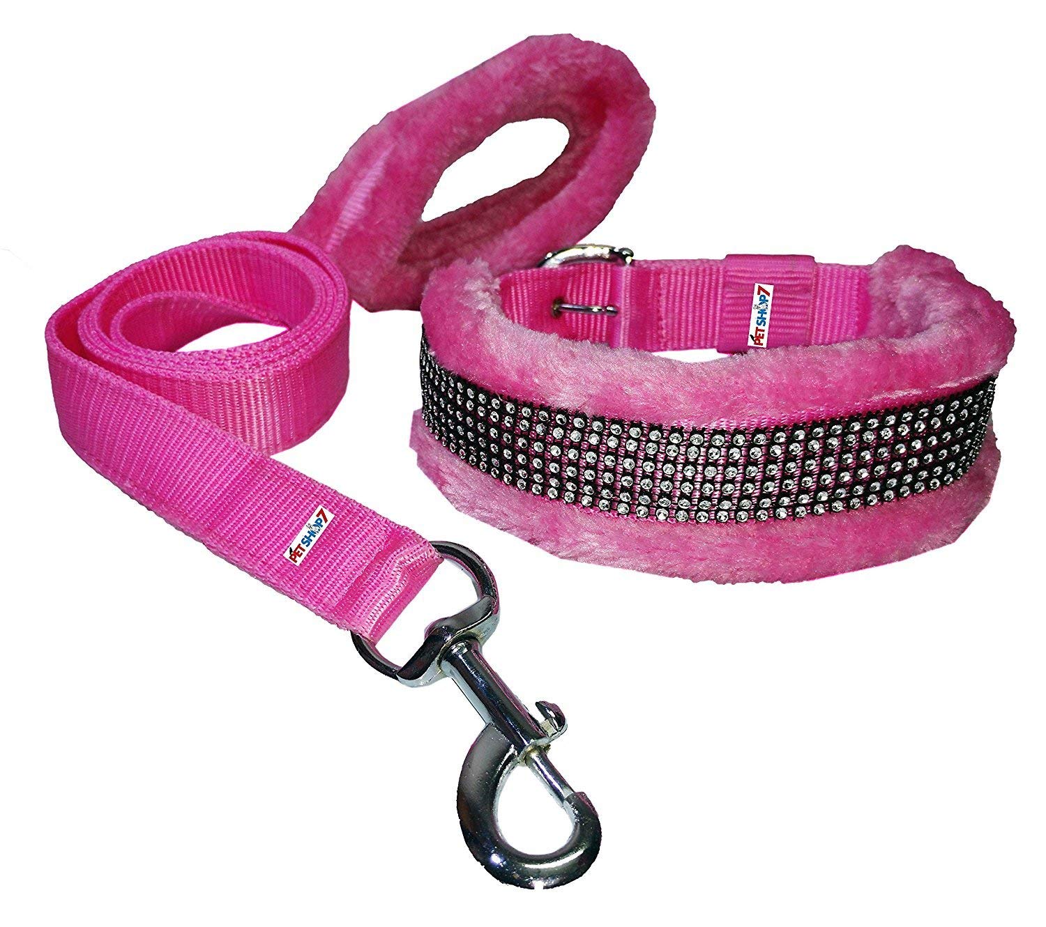 Cavalrys Adjustable Pink Fur Collar & Leash for M & Large Size (B09293FPDG) Amazon Price History, Amazon Price Tracker