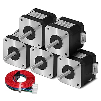 UsongShine 5PCS 4 Lead Nema17 Stepper Motor 42 Motor Nema 17 Motor 42BYGH 38MM 1.5A (17HS4401S) Motor for CNC XYZ 3D Printer Motor
