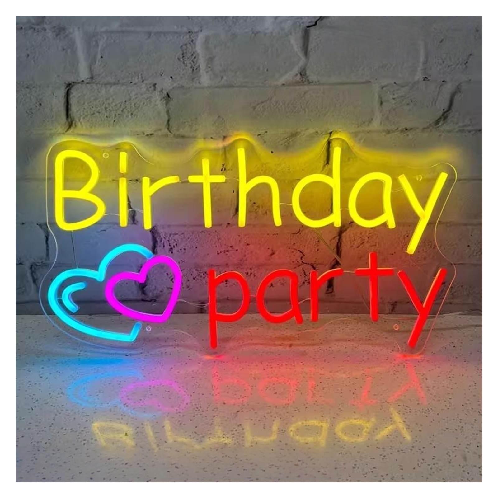 RONGCH Hanging Art Signs Birthday Party Neon Sign Home Party Aesthetic Wall Decoration Lights Dimmable 45cmх28cm