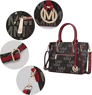 MKF Collection Shoulder Bag for Women Vegan Leather Top Handle Pocketbook Tote Bag Satchel Handbag Purse by Mia K