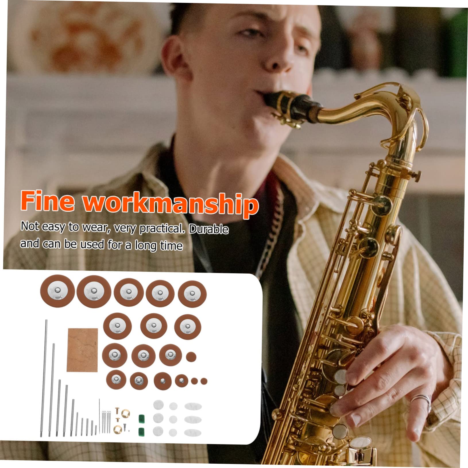 TOYANDONA Kit di Riparazione per Sassofono Alto Viti, Molle e Pezzi di Ricambio in Metallo e Plastico, Facile da Sostituire per Musicisti Sax