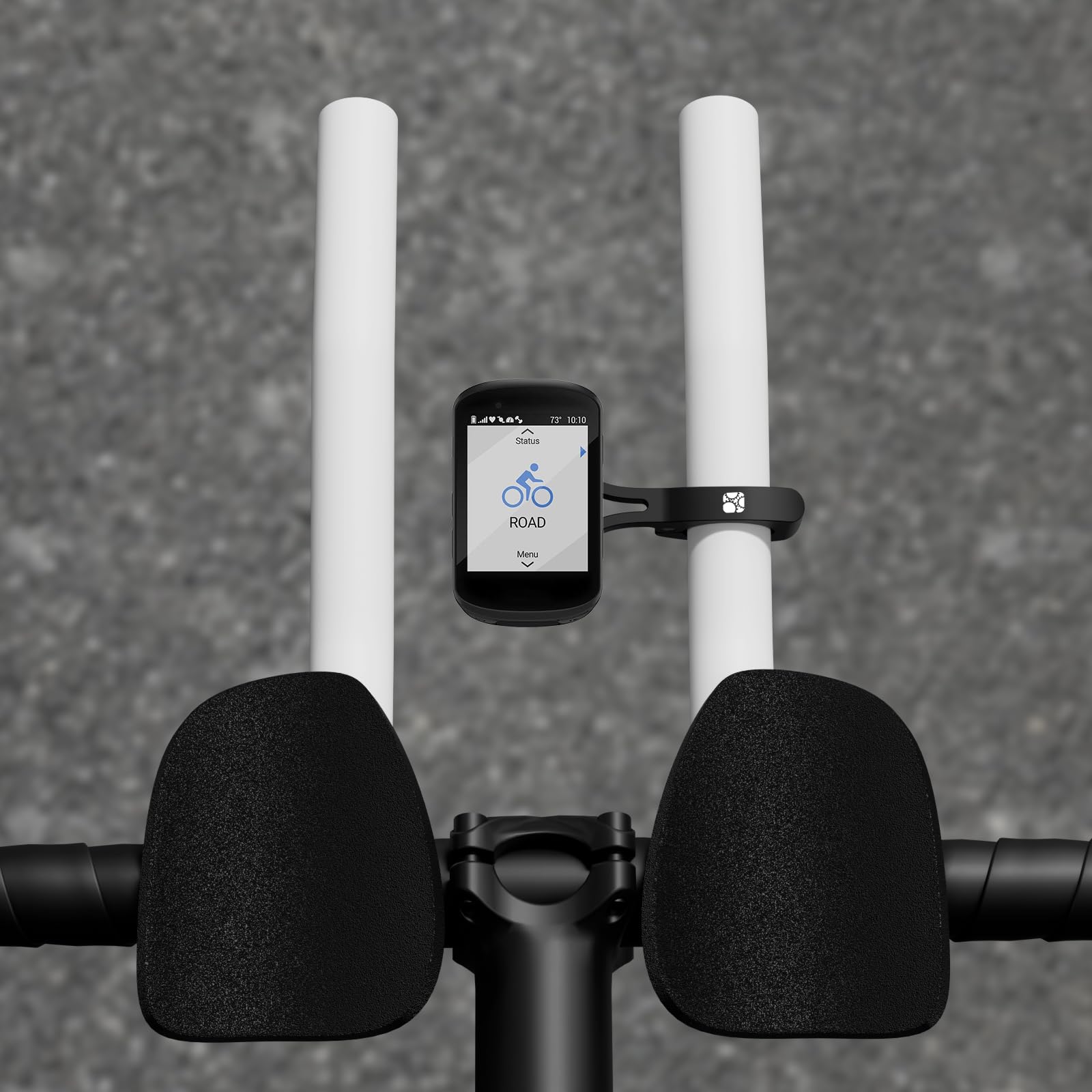 Bike AeroBar GPS-Computer-Halterung für Garmin Edge Explore, Aluminium-Fahrrad-GPS-Halterungen für 22,2 mm TT-Lenker, Taschenlampe und Action-Kamera, kompatibel mit Bryton, Wahoo und Cateye, Schwarz