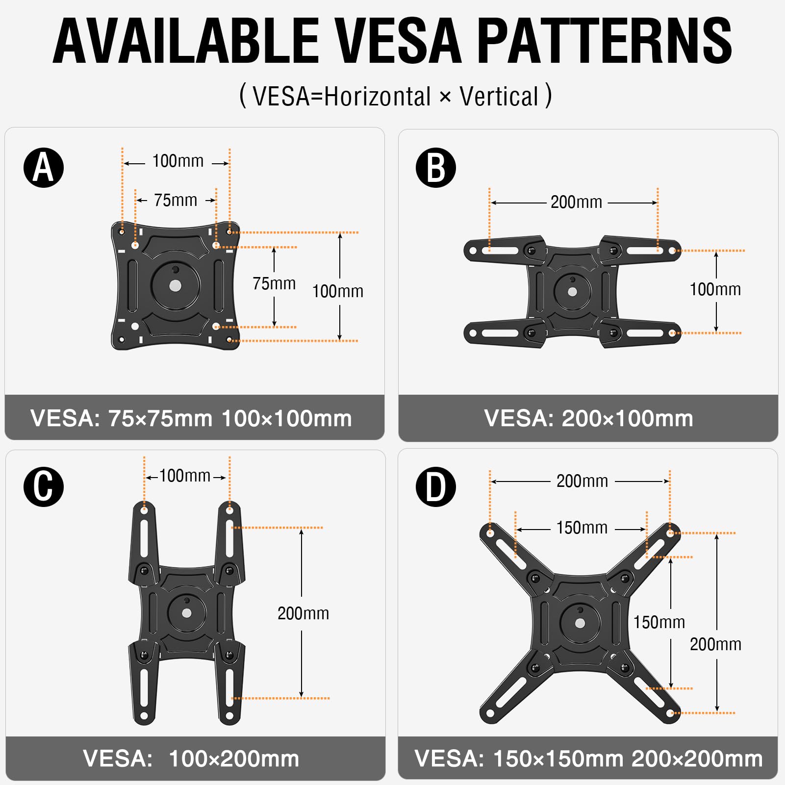 ELIVED Full Motion TV Wall Mount, 14-42" TV Monitor, VESA 200x200, 44 Lbs — Amazon image 6