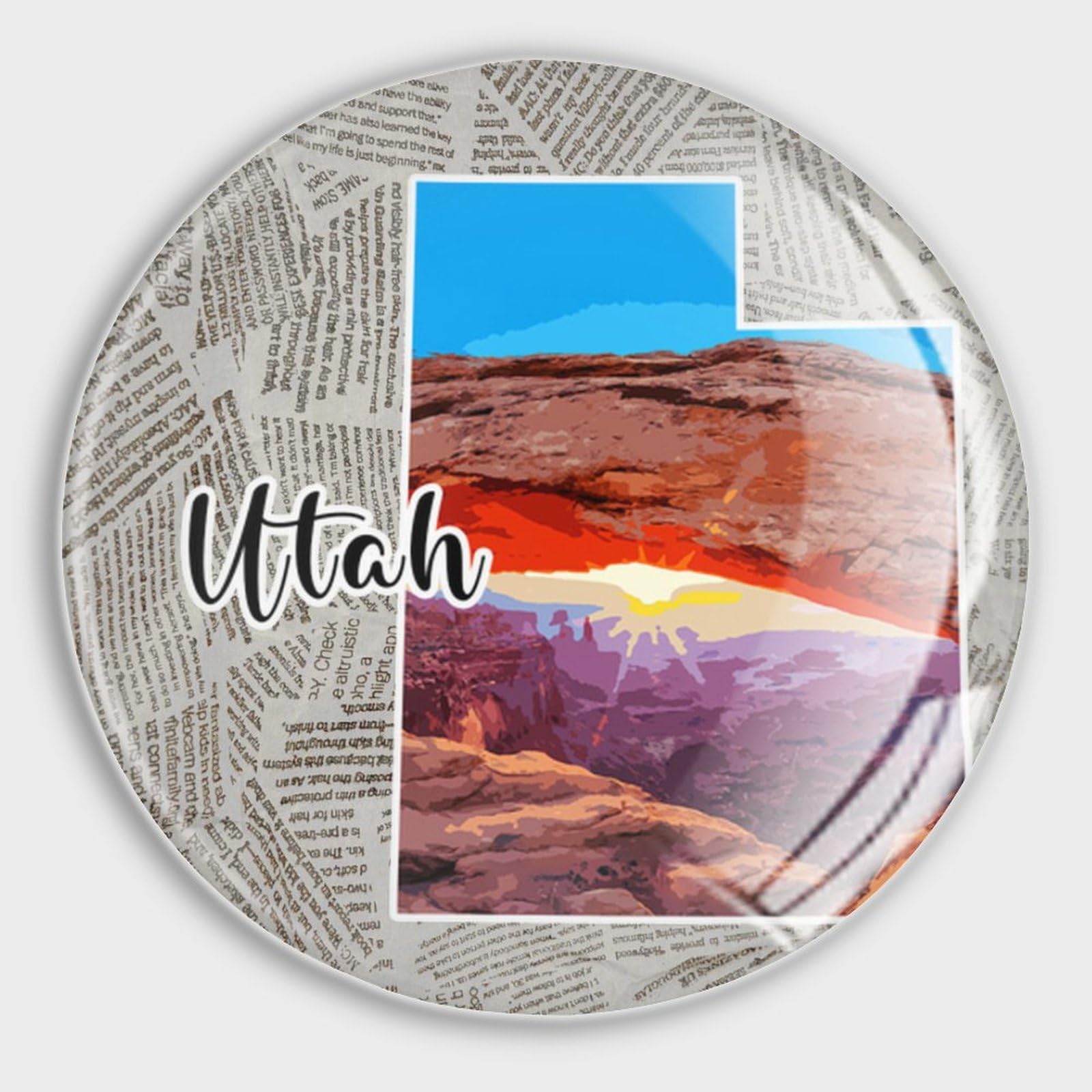Imanes del estado de Utah pequeños para sujetar fotos en nevera