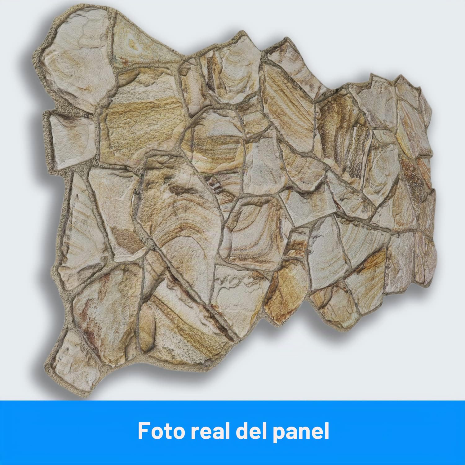 Paneles de pared 3D para decoración de paredes interiores, paneles de revestimiento de pared de piedra arenisca de miel de PVC no adhesivos para el hogar y la oficina - (10 piezas/4,7 m2)