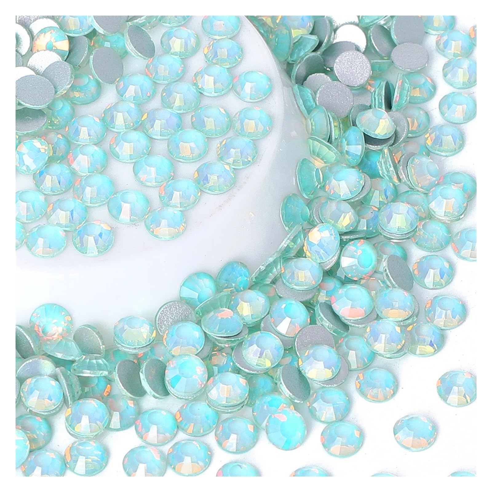 Strasssteine ﻿ SS6-SS30 Blaue Glas-Strasssteine, hell, nicht for Hotfixieren, flache Rückseite, for Aufkleben auf 3D-Steine ​​für DIY-Nägel Dekorative Strasssteine(SS16-1440Pcs)