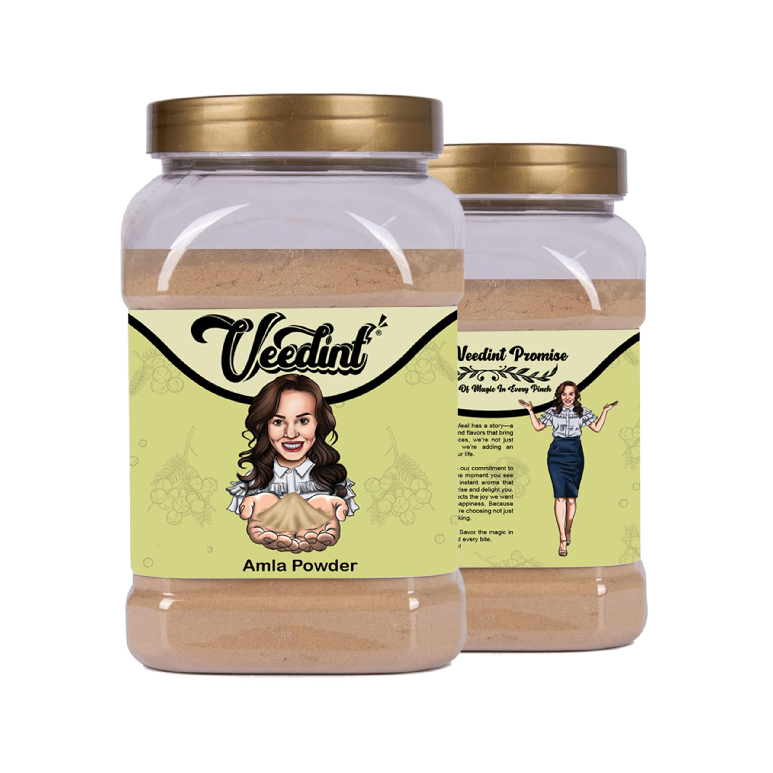 VeeDInt Fresh Amla Powder-Pure, Natural And Edible Fresh Amla Powder For Eating And Haircare, Indian Gooseberry, 400 Gram Pack-image-2