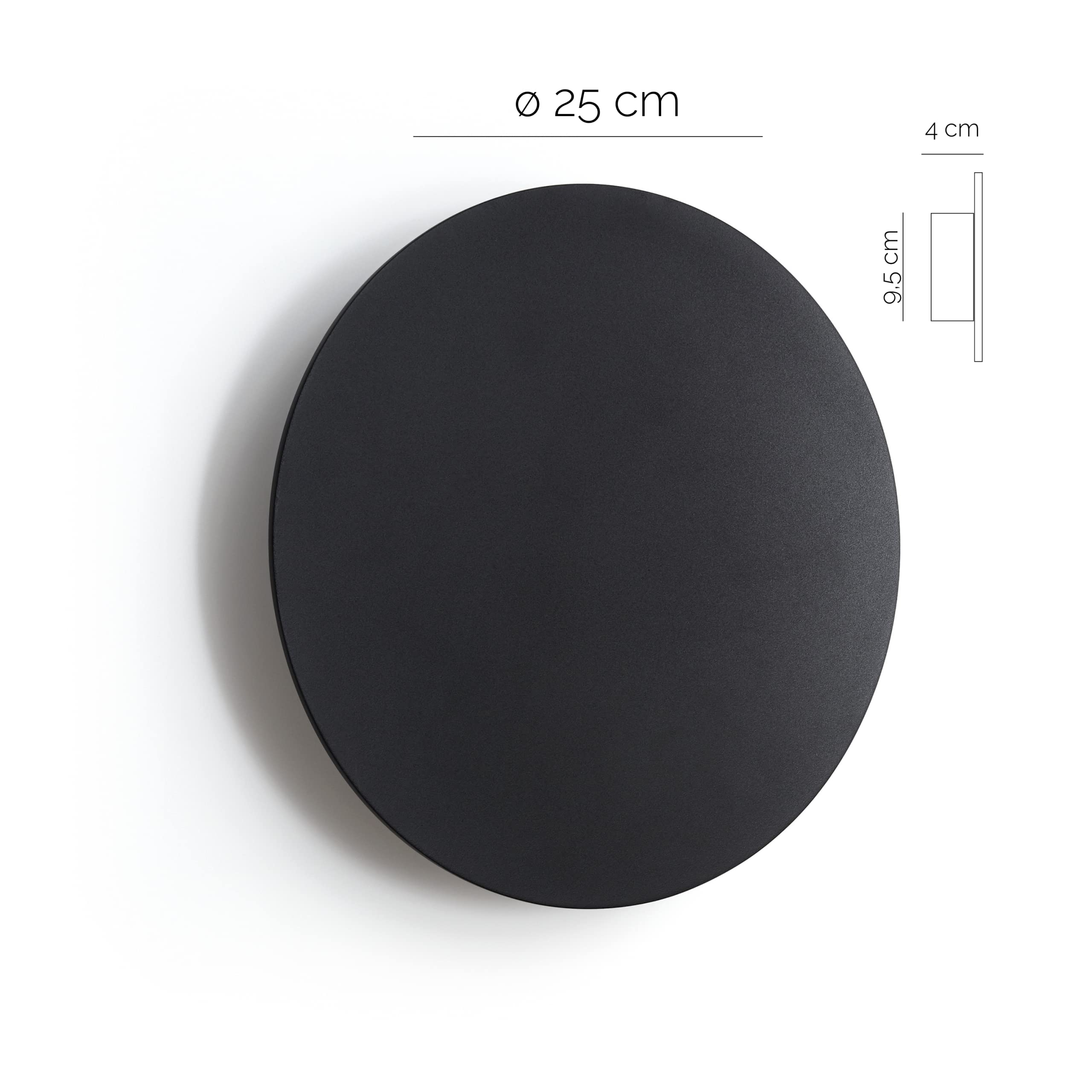 Applique LED da Parete Interno Circolare - SMD 9W - IP20 Ø25cm - Lampada da Muro Moderna