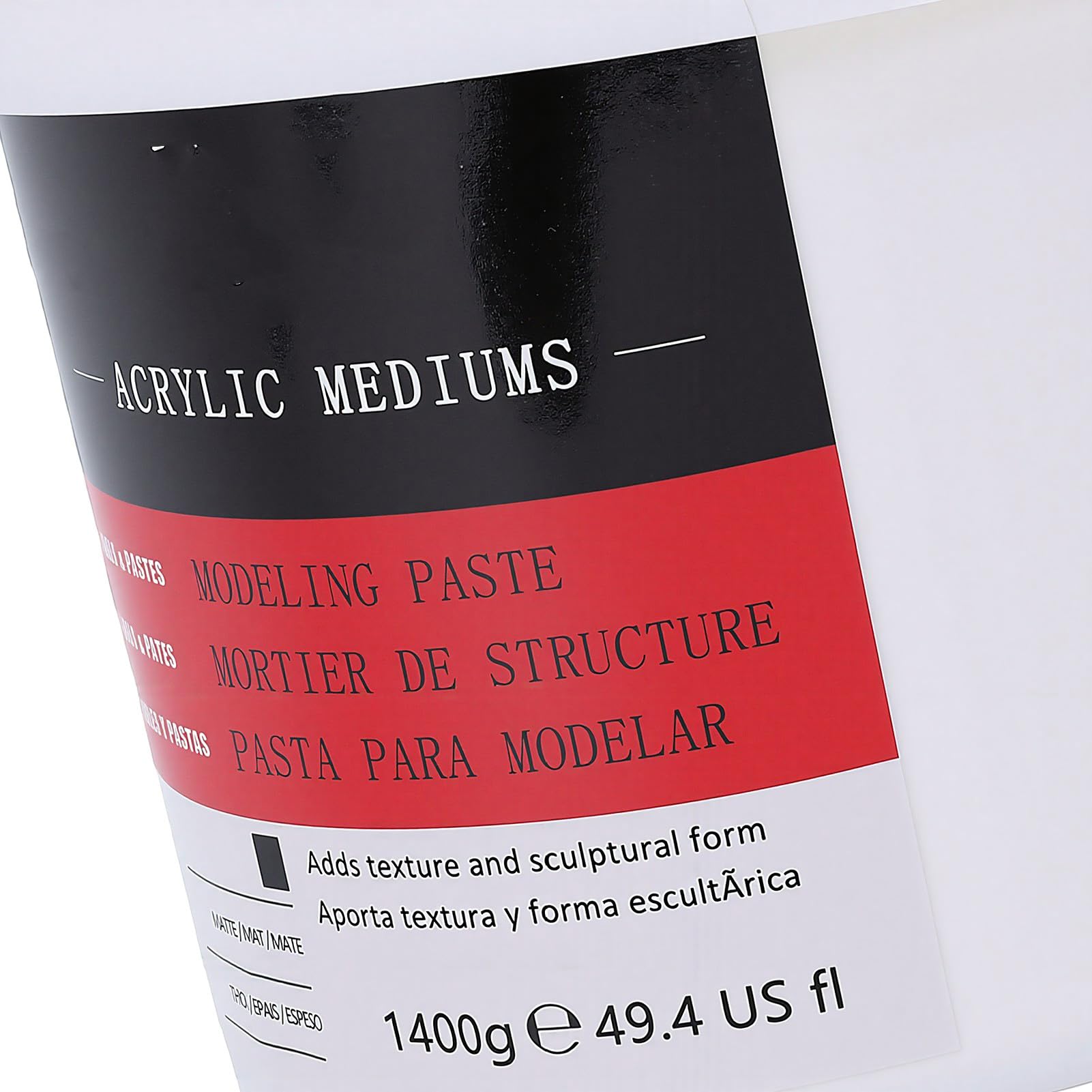 Generic Pasta de Modelado de Textura Acrílica Gruesa de 1400 G para Proyectos Profesionales de Arte y Manualidades