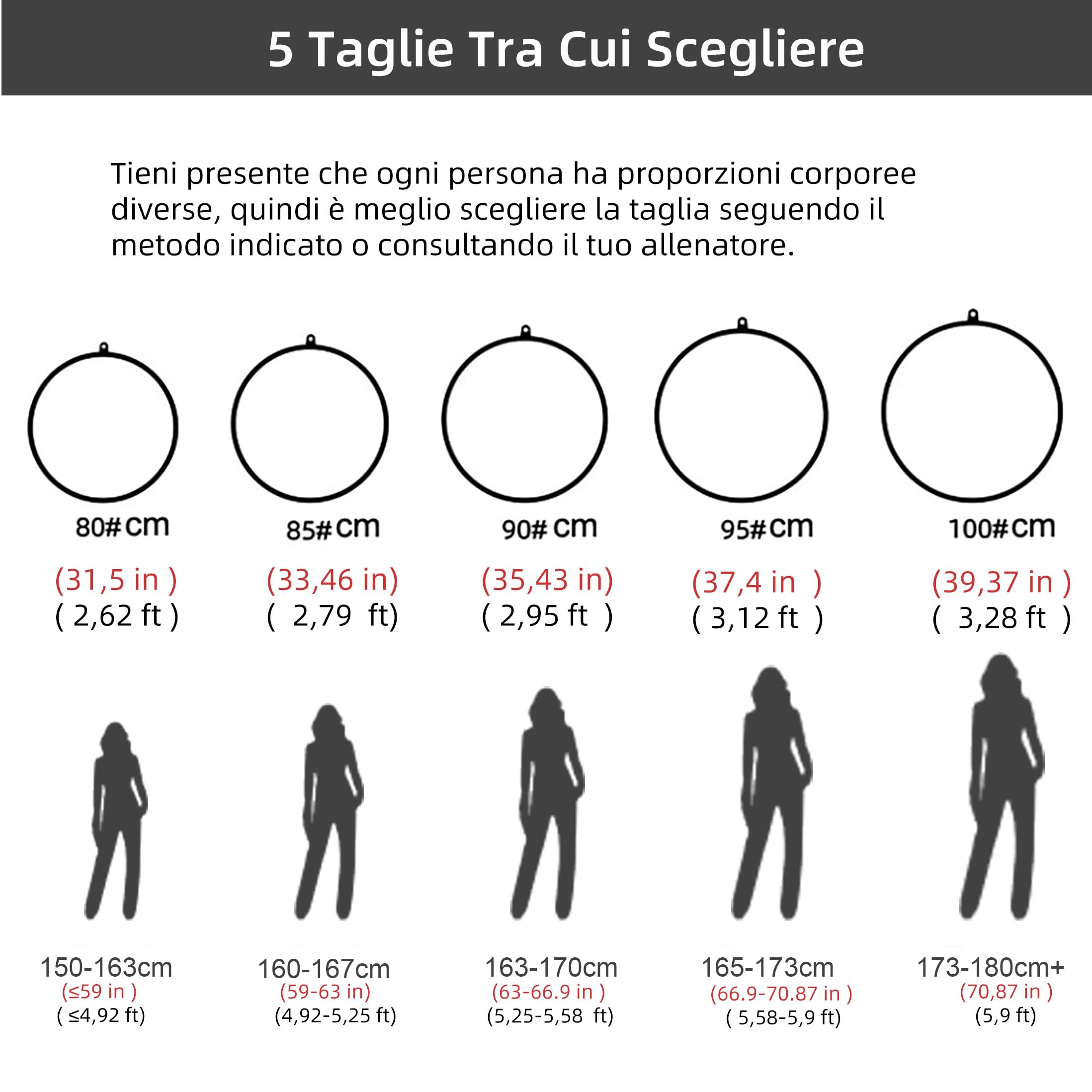 PRIOR FITNESS Set di Cerchio Aereo Lyra, Anello Aereo a Punto Singolo in Acciaio Inossidabile con Kit di Montaggio Completo, Resistenza Elevata Certificata SGS 490kg/1080lbs per Danza Aerea
