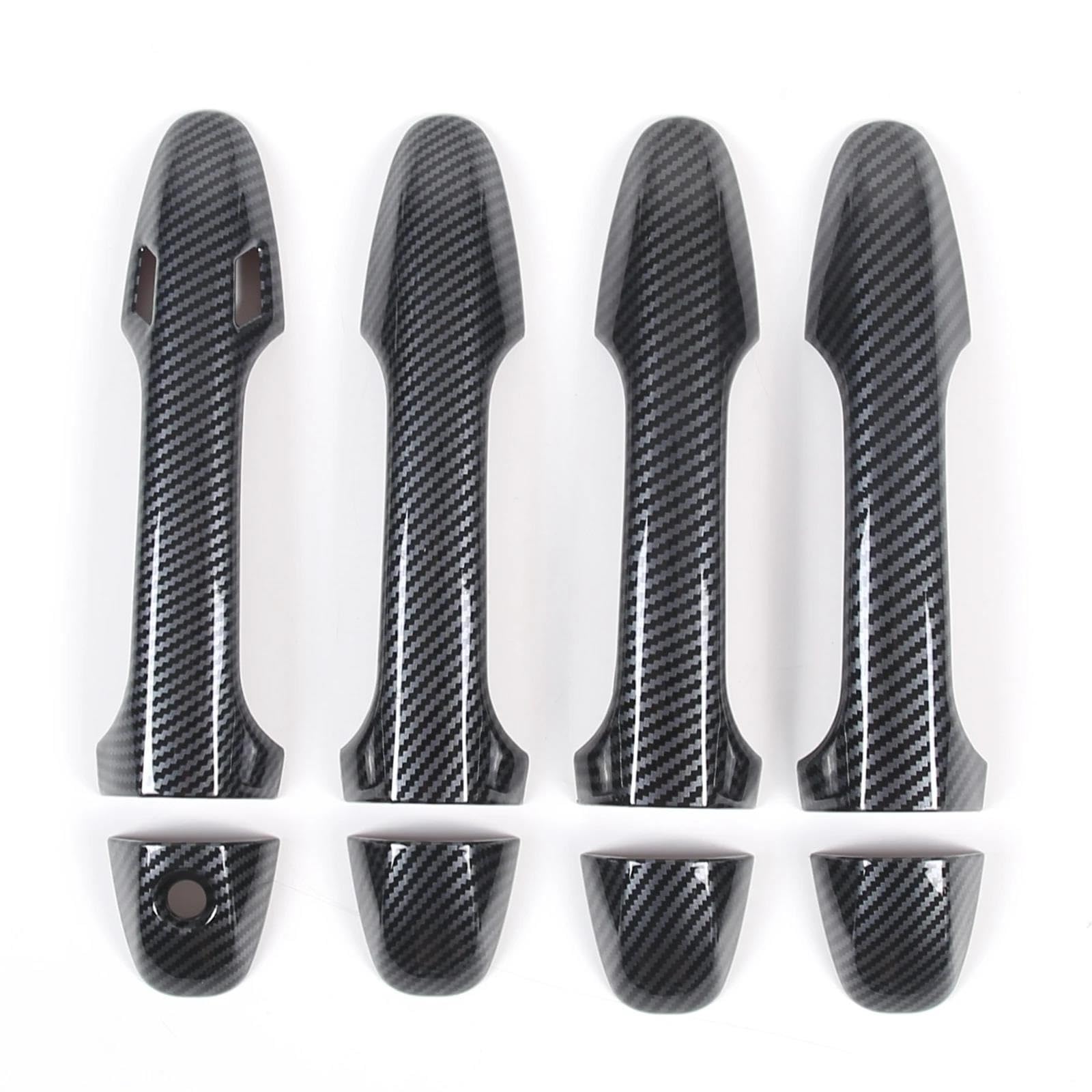 Noheeu Carbon Abs Door Handle Cover Trim Cap Decorative Sticker Exterior Molding Accessories For Toyota For Tacoma 2016-2022(Carbon)