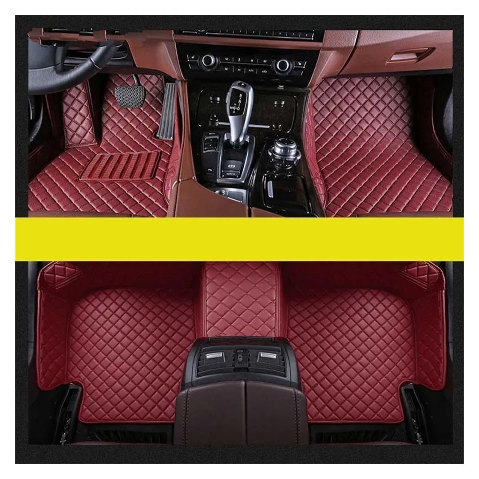 Tapis Sol Voiture Tapis De Sol Auto pour Peugeot 508 Berline 2010-2023 Tapis sur Mesure(Claret,2010-2018 508)