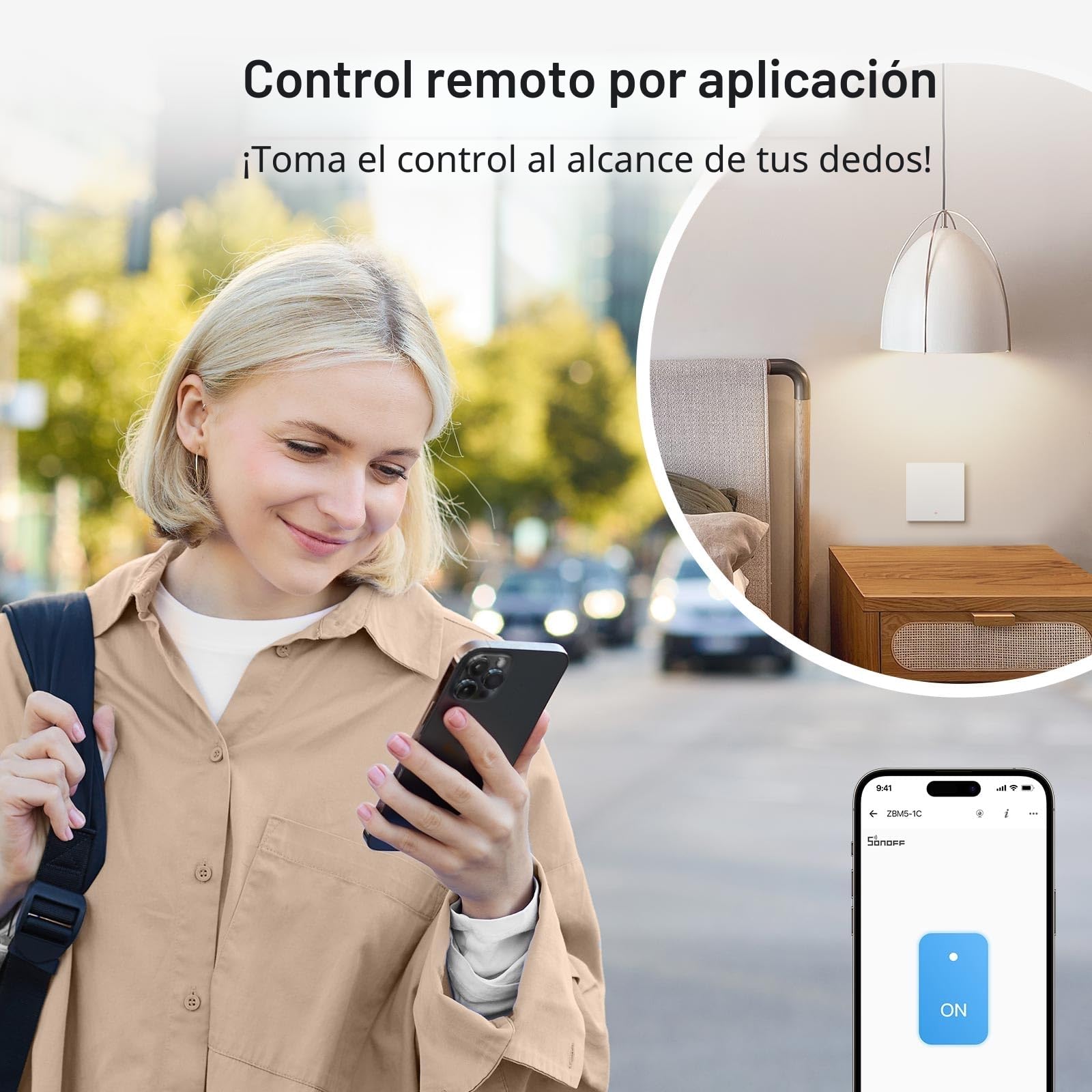 SONOFF Zigbee Interruptor de pared inteligente ZBM5-1C-86W