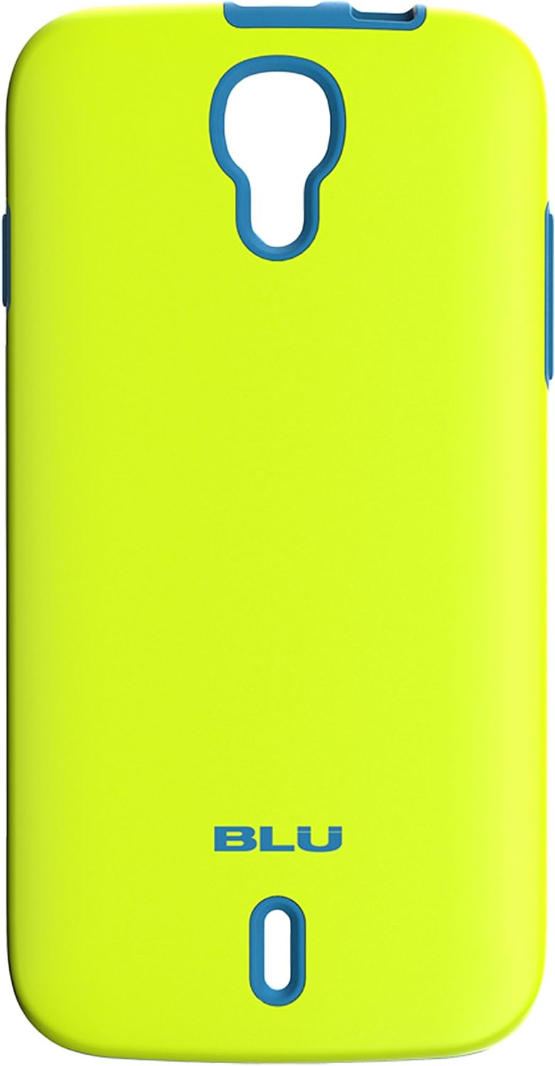 BLU ArmorFlex PC+silicon case for Studio 6.0 HD - Carrying Case - Retail Packaging - Neon Yellow+Blue