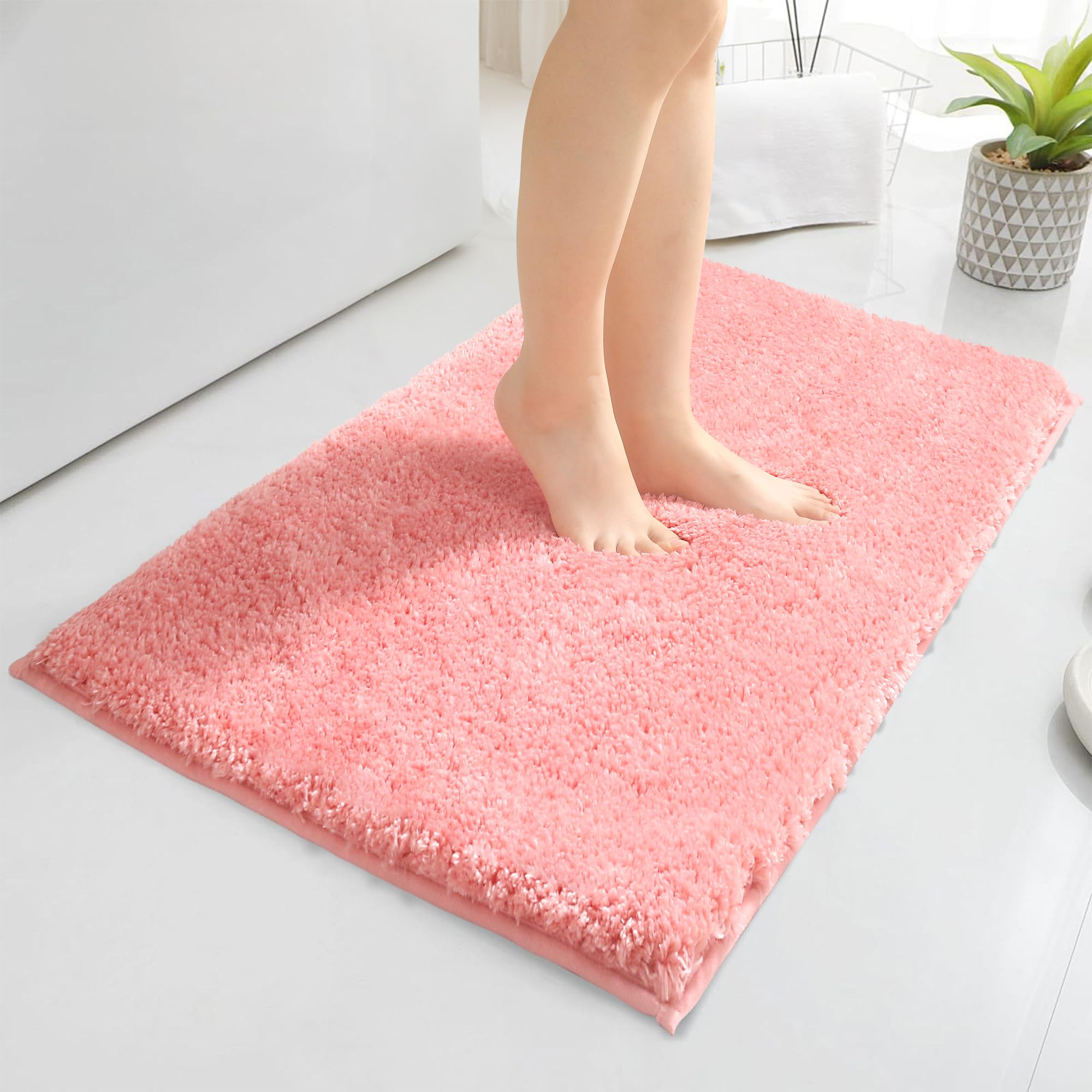Baahrnom Microfibre Bath Mat 60 x 120 cm, Non Slip Bathroom Mat