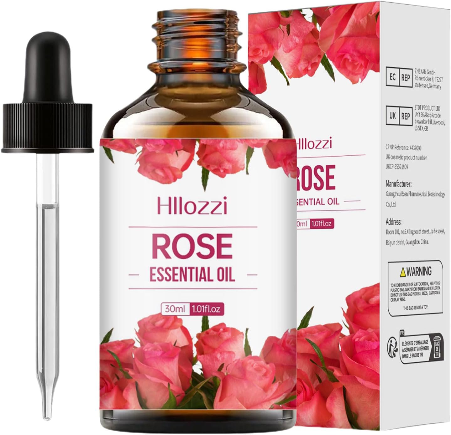 Rozenolie etherische olie, rozenolie, gezichtsverzorging, 30 ml, roosolie met vitamine C-serum, anti-aging rimpels, voor diffuser, huidverzorging, haarverzorging, massage, bad