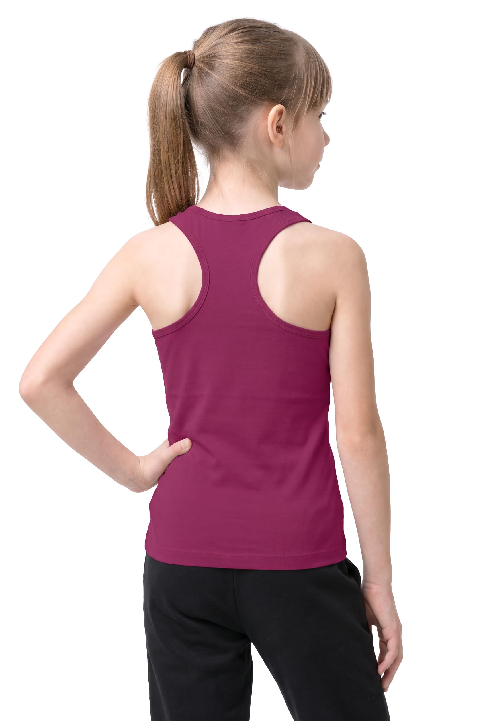 Kurve Premium Girls Seamless Supersoft Wide Strap Comfortable Racerback Tank (Made with Love in The USA)