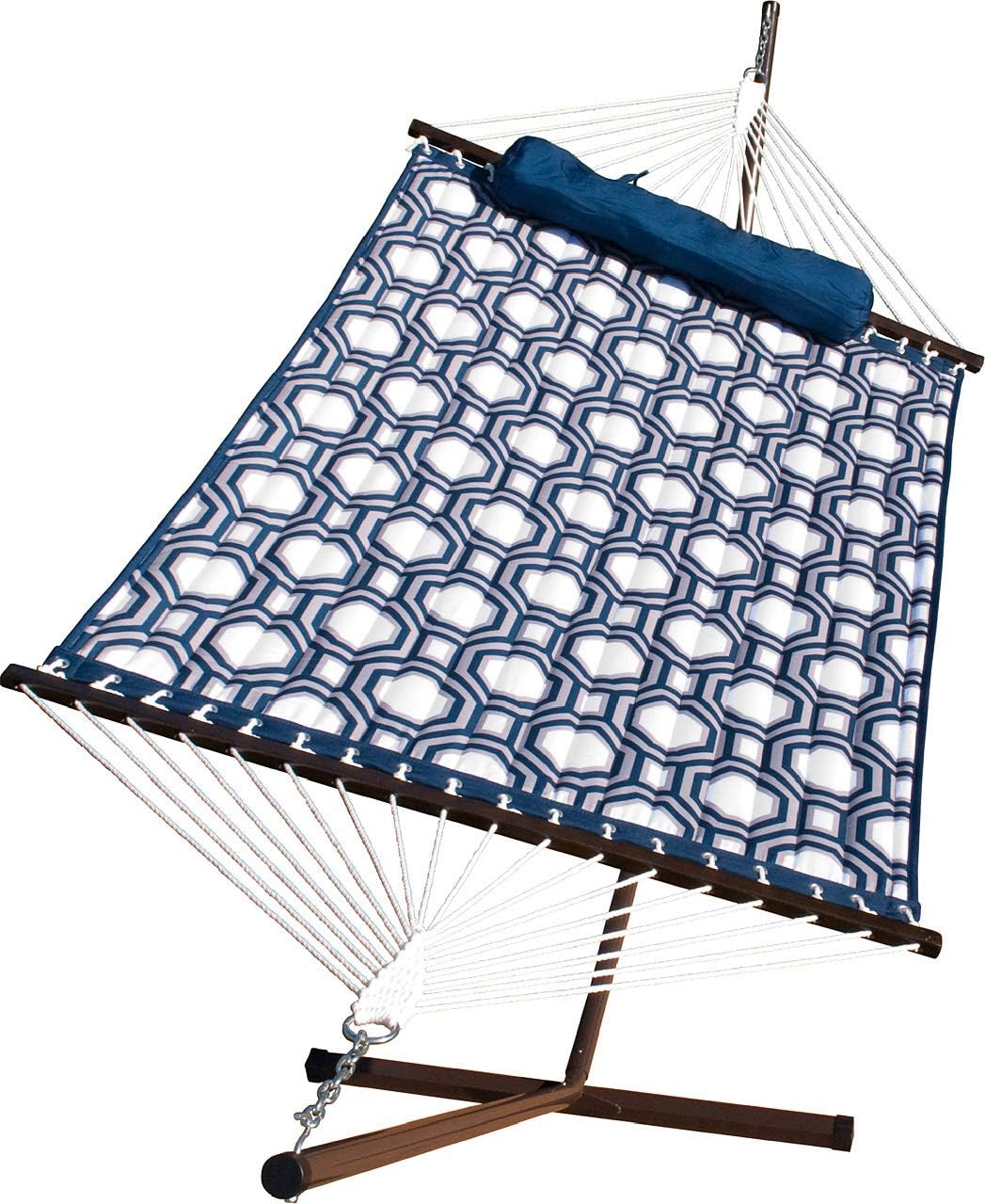 Algoma Quilted Hammock and Stand Combination, 275 lbs. Cap /11' L, Blue
