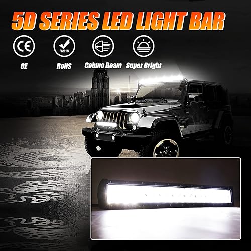 Miniatura 10 de Combo de barra de luz LED Auxbeam y LED PHILIPS para vehículos Pickup SUV ATV Ford F150