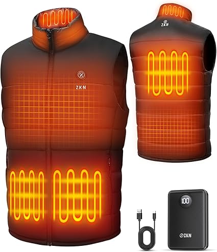 Amazon.com: ZKN Men's Heated Vest, Lightweight Heated Vest