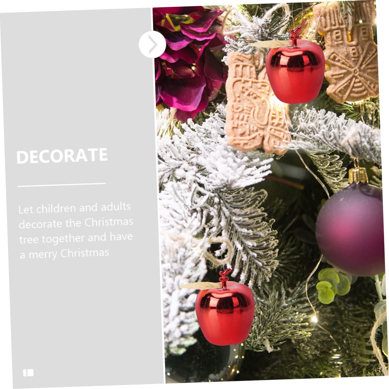 PRETYZOOM 90 STK Weihnachtsapfel-Anhänger Mini-Weihnachtsschmuck dekorative weihnachtskugeln Kinder weihnachtsdeko christbaumanhänger hochzeitsgeschenke Weihnachten hängende Requisite rot