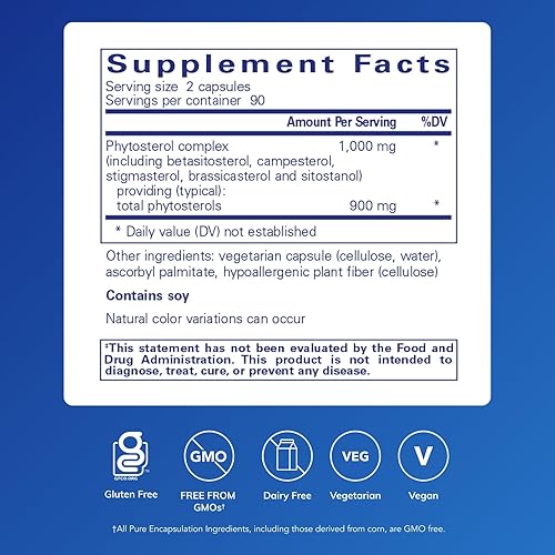 Miniatura 2 de Pure Encapsulations CholestePure  Suplemento para apoyar la salud cardiovascular y prostática la función enzimática y el metabolismo de los lípidos