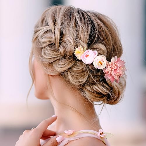 Miniatura 4 de BBTO 21 pinzas para el cabello con diseño de flores, pasadores para mujer, accesorios de flores, clip de pinza de novia, horquilla, broche para la