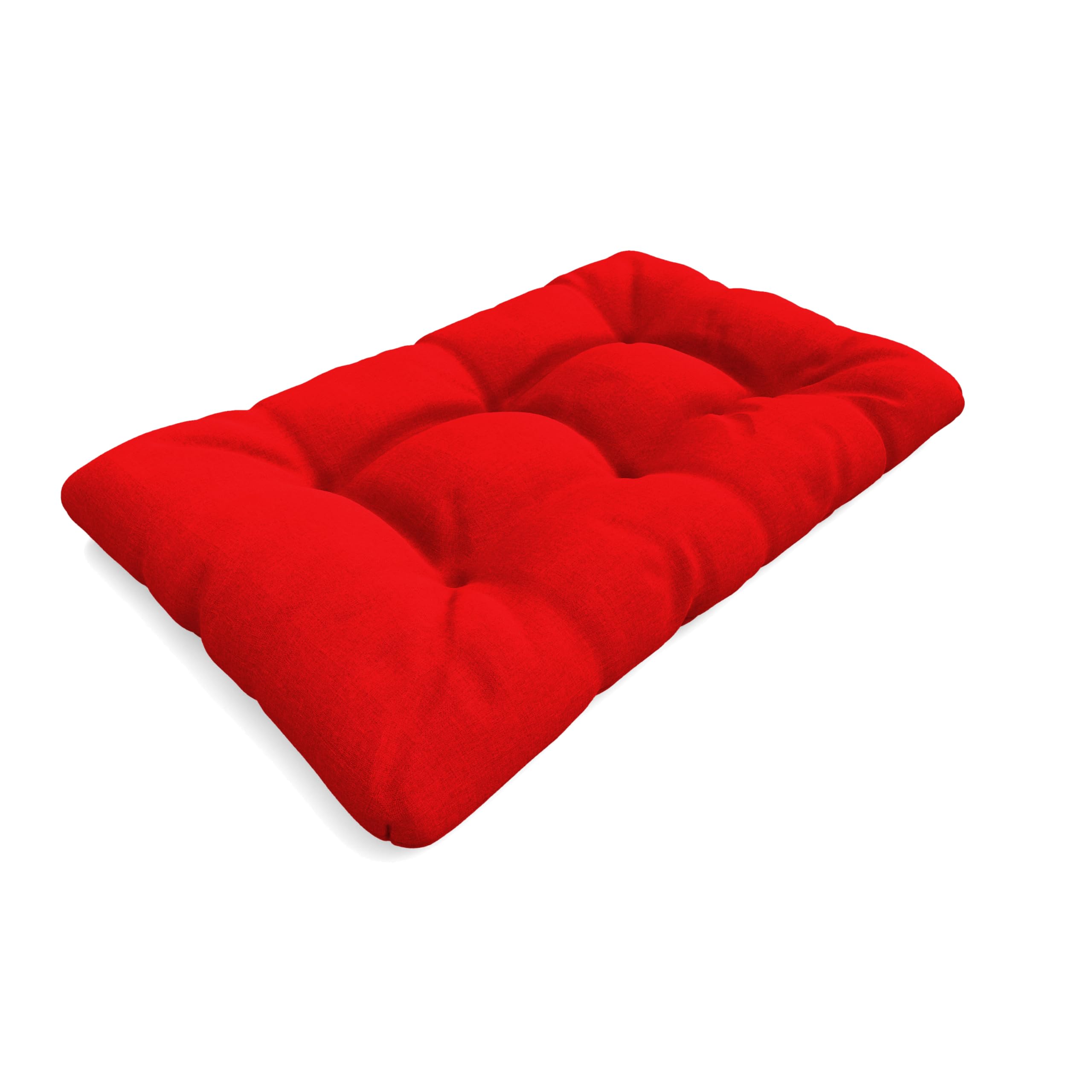 POKAR Cuscino-sedile 120x80x12cm per Divano da Giardino Idrorepellente, per Bancali, Comoda Seduta, Schiuma fredda, senza Pallet, beige