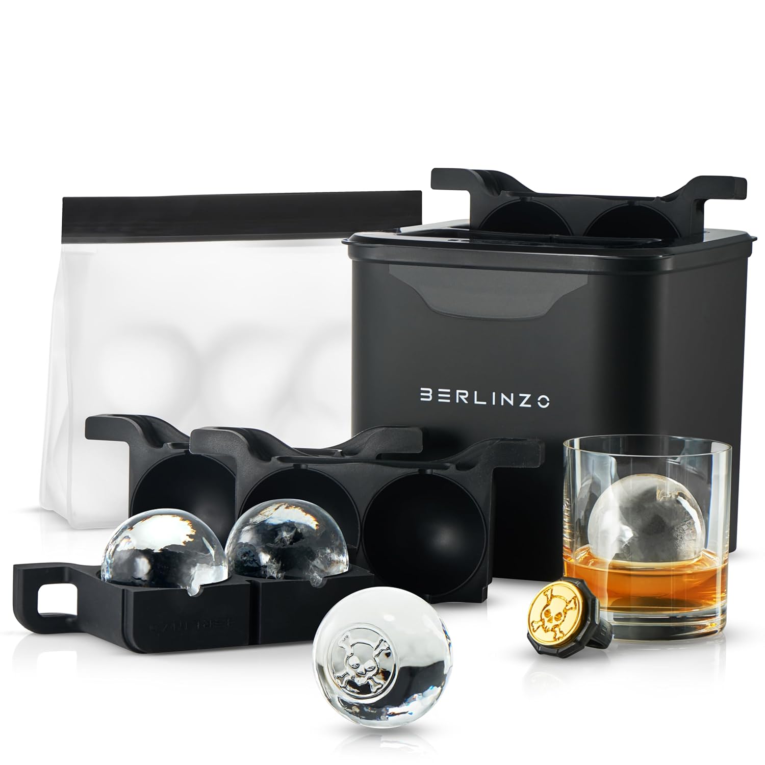 Berlinzo Premium Clear Ice Ball Maker [2024 Upgraded] 4