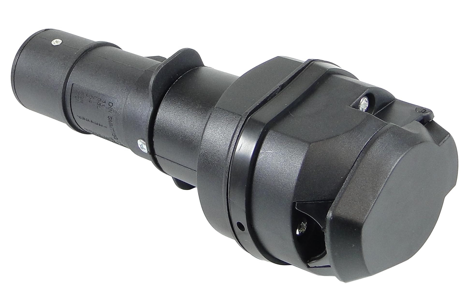 Ryme Automotive Spannungswandler 13P 12V zu 7P 24V | Adapter für Anhänger 13P/12V ISO 11446 zu Fahrzeug 7P/24V ISO 1185 | Sichere und widerstandsfähige Verbindung