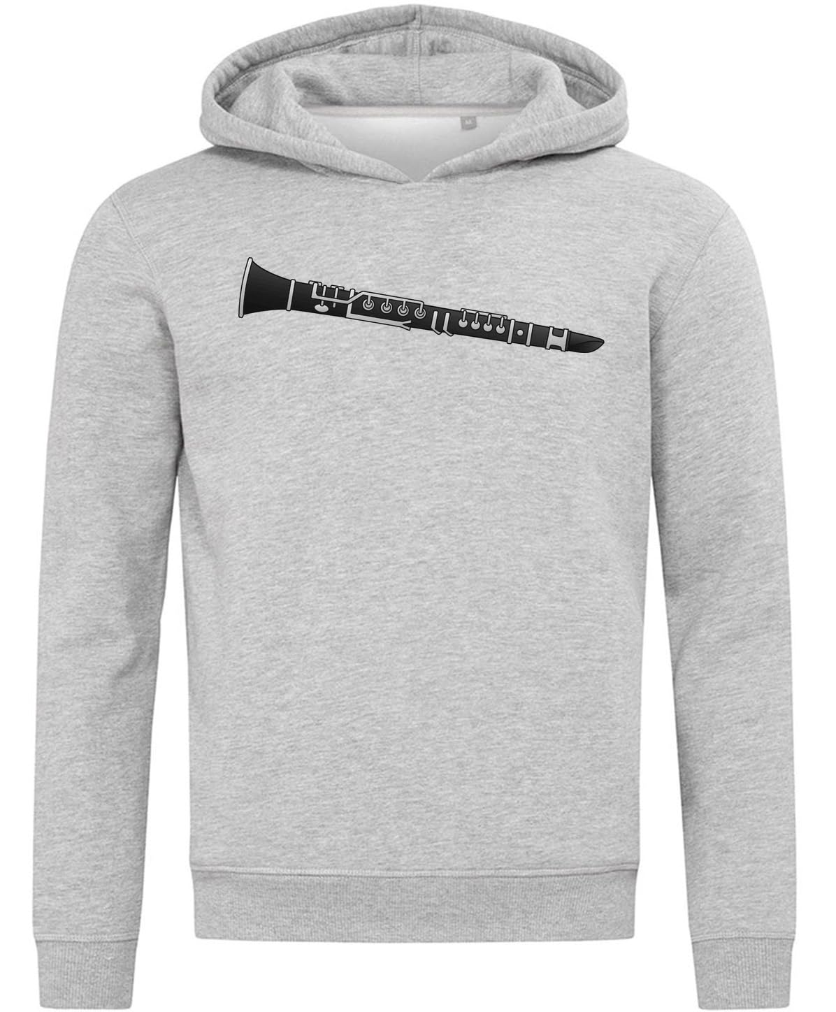 Sweat à capuche en coton mélangé gris Clarinet Art pour passionnés