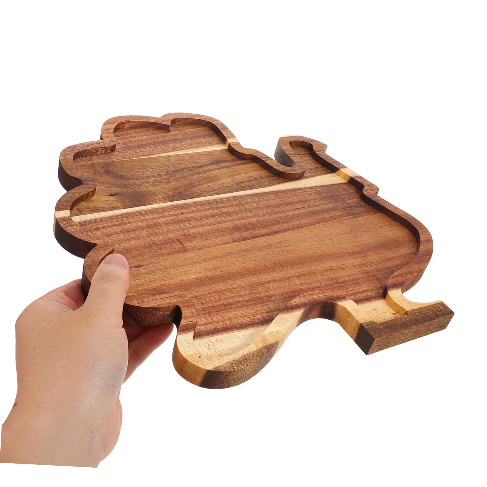 TOYANDONA Bandeja De Madera Maciza para Pavo Bandeja para Servir Postres Quesos De Madera para Cena De Acción De Gracias y Fiestas Navideñas
