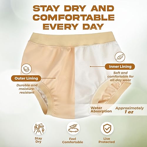 Miniatura 4 de Cubierta de pañales para adultos, impermeable, reutilizable, para incontinencia, pantalones de plástico para incontinencia, cintura alta, a prueba