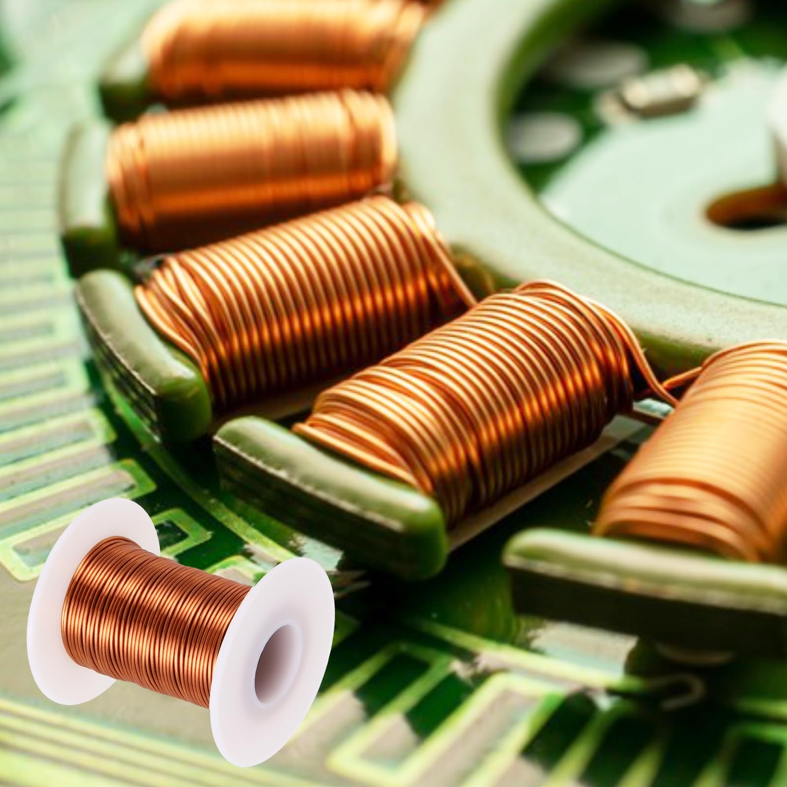 sourcing map 18 AWG Magnetdraht, 18 Gauge Kupferlackdraht, 113,4 g, magnetischer Spulendraht für Transformator, Motor, elektrisch, 155 C (311F)