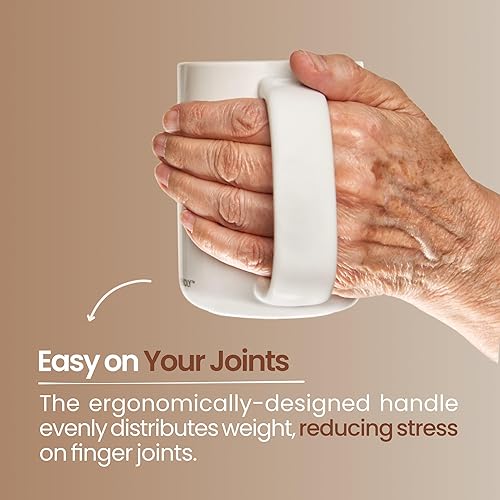 Miniatura 6 de CURVD 12oz Coffee Mug Ergonomic Design for Easy Grip, DishwasherMicrowave Safe, White Ceramic