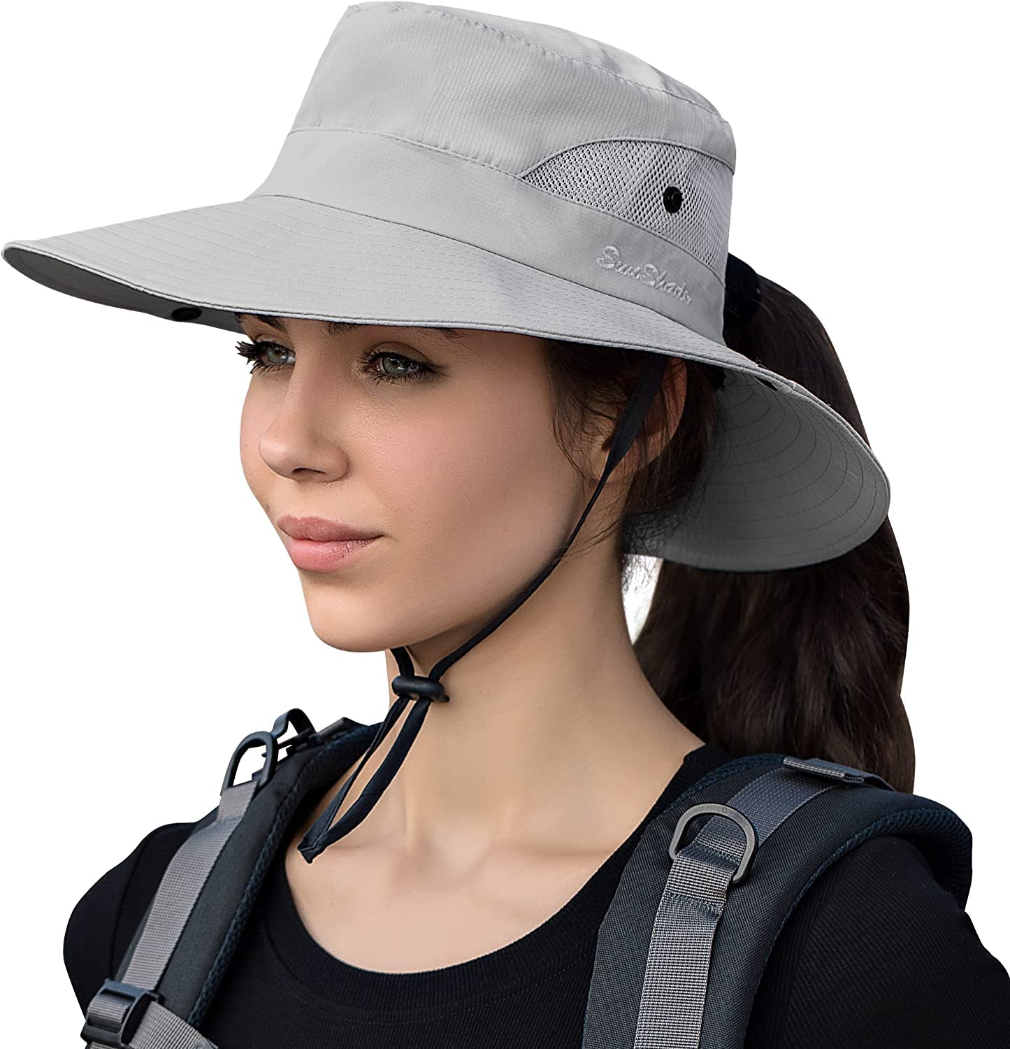 Uhky Sombrero de sol de verano para mujer, ala ancha, protección UV, plegable, para playa, senderismo
