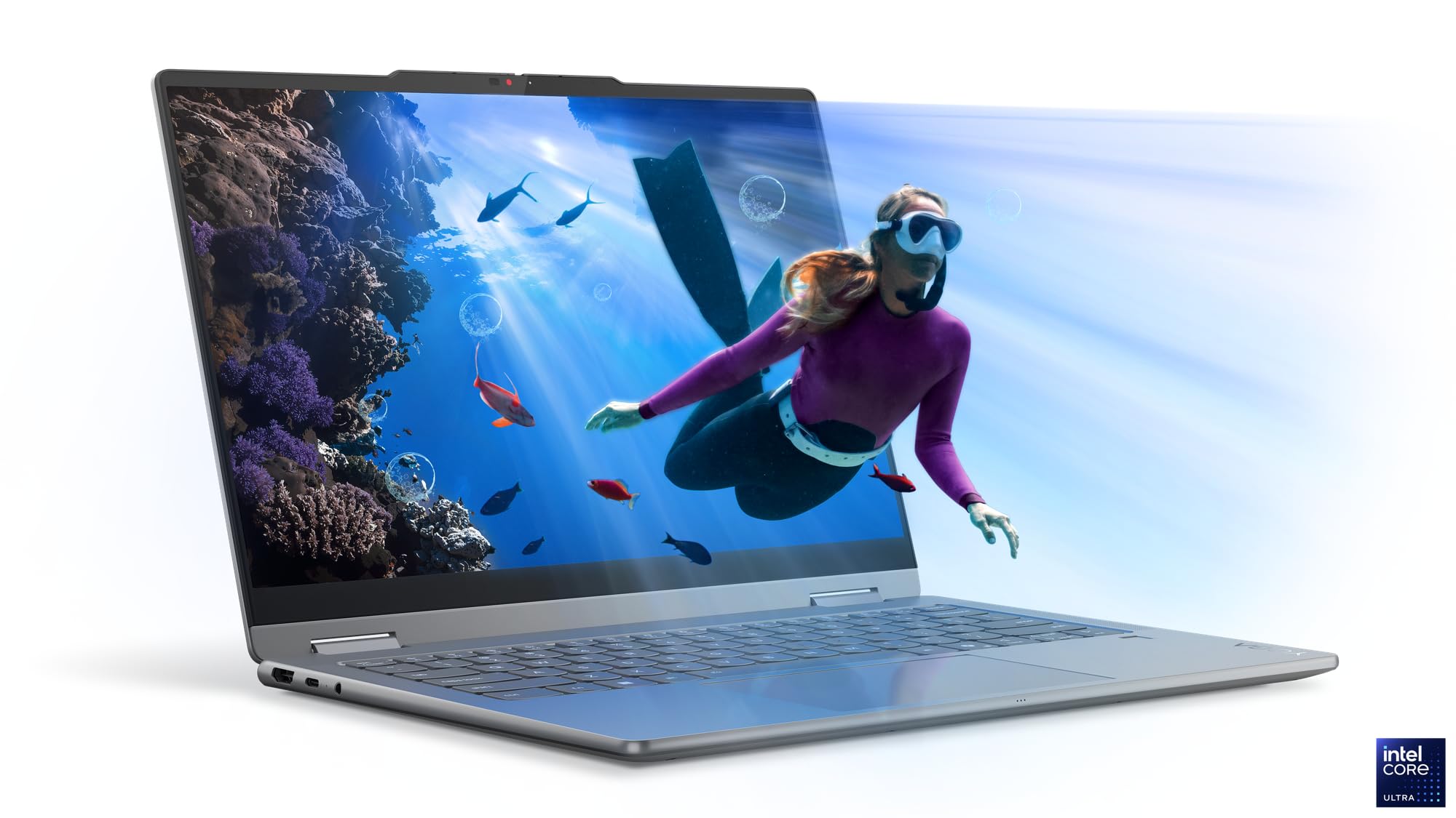 Lenovo Yoga 7 2-en-1 14ILL10 Ordinateur Portable 14" WUXGA OLED Tactile Intel Ultra 5 226V RAM 16Go SSD 512Go Intel Arc Windows 11 Clavier AZERTY Gris