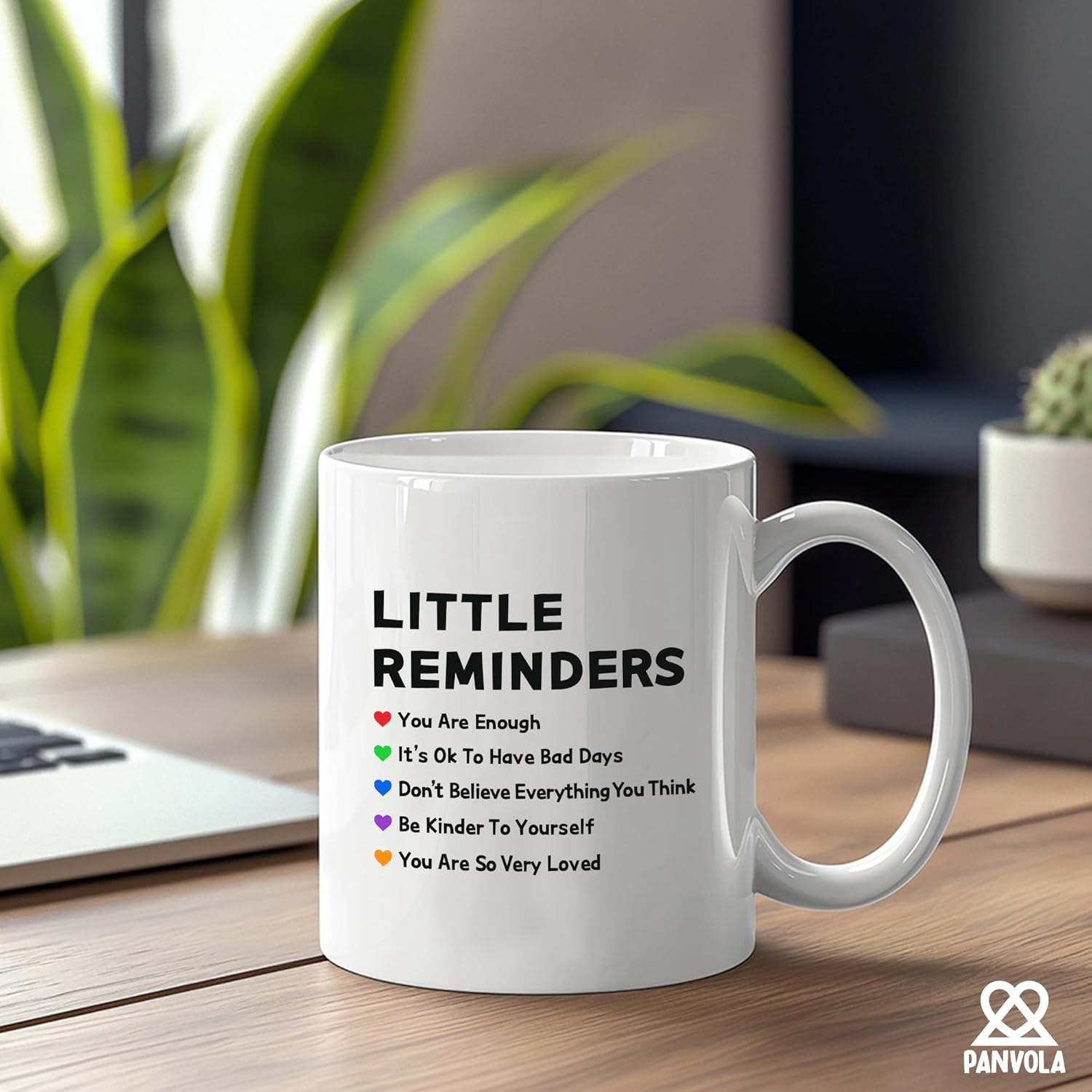 Panvola Little Reminders Inspirational Gifts Motivational Gifts for Women Men Mental Health Awareness Encouragement Inspiring Quote Novelty Drinkware Coffee Ceramic Mug 11 oz White - Image 5