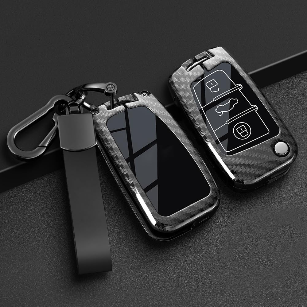 Protège clé Audi Q3 évite rayures coque carbone TPU durable