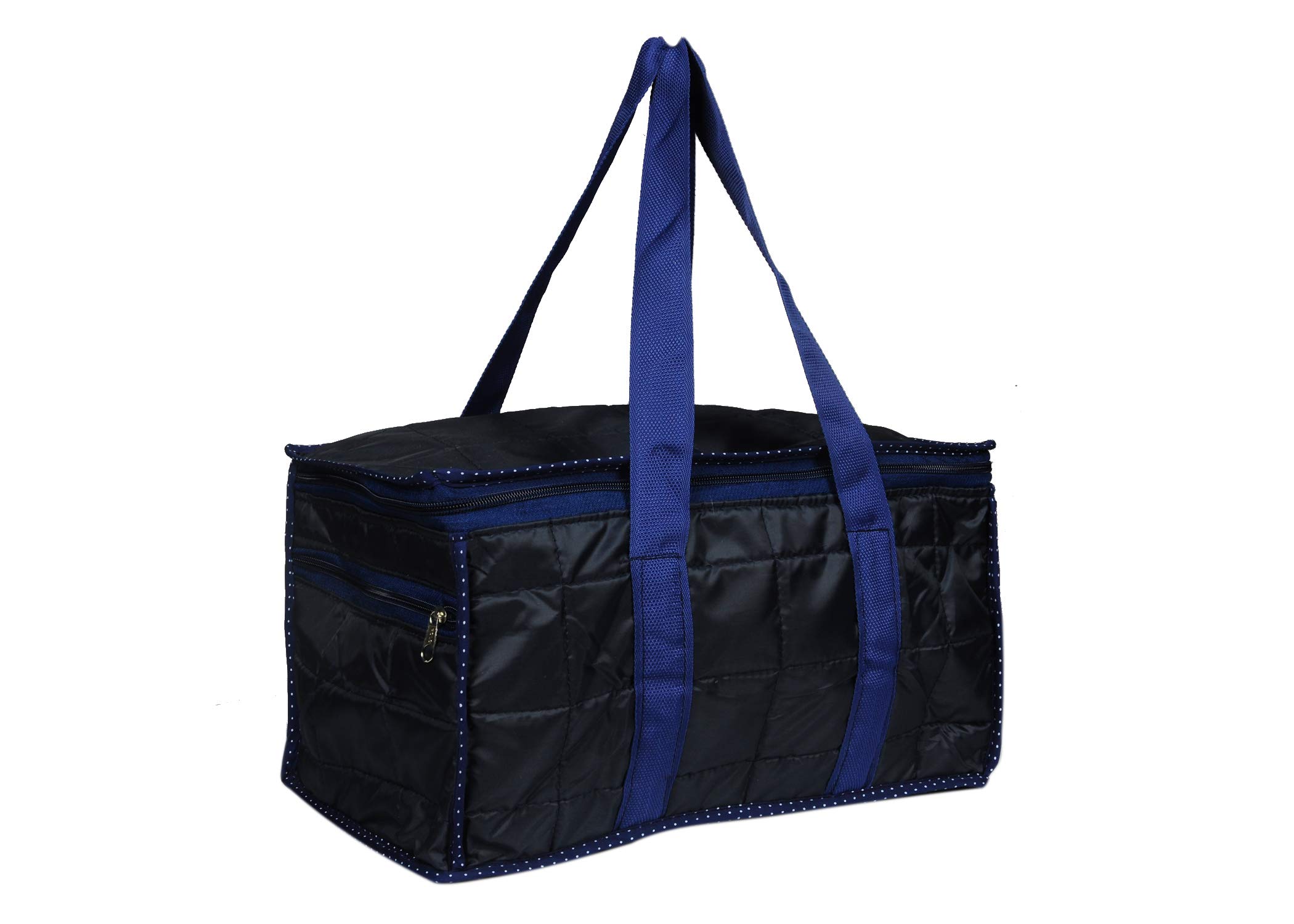 Nylon Fabric Foldable Duffle Bag with Zip Closer Waterproof Travelling Purpose Easy to Carry Lightweight Lugguage Bags Small 5 L Blue,31x20x20cm-image-12