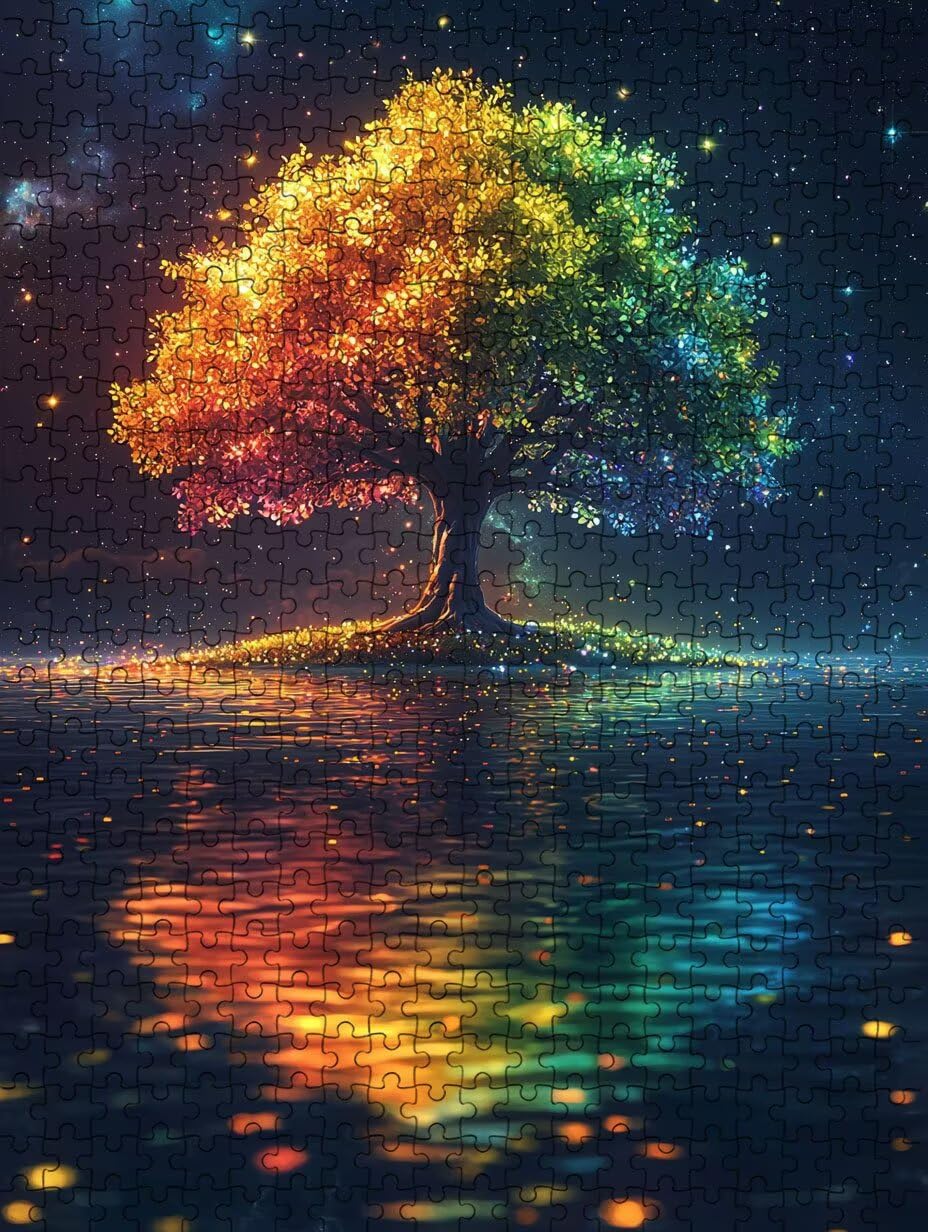 Puzzle 4000 Pezzi, Albero Stellare 3D Puzzle per Adulti Impegnativo, Educa Puzzles Artistico, Divertente E Stimolante Puzzles Decorativo per La Famiglia, Regalo e Decorazione Pareti DX0YL6-961