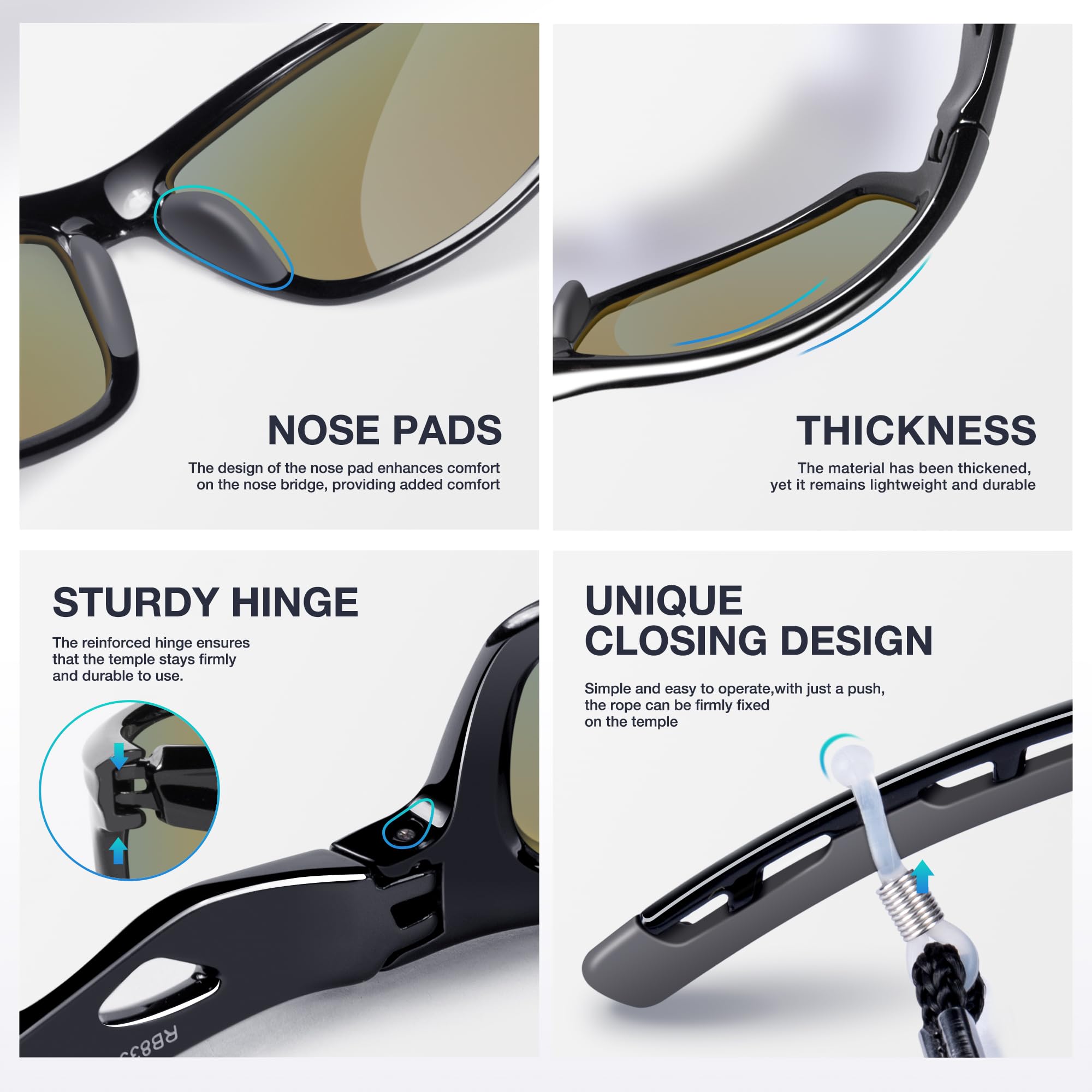 RIVBOS Rb831 Lunettes de soleil Mixte