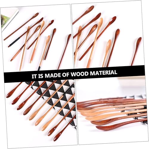 Miniatura 7 de Juego de cucharas agitadoras de miel para café, té y miel, cucharas de madera para mezclar suavemente