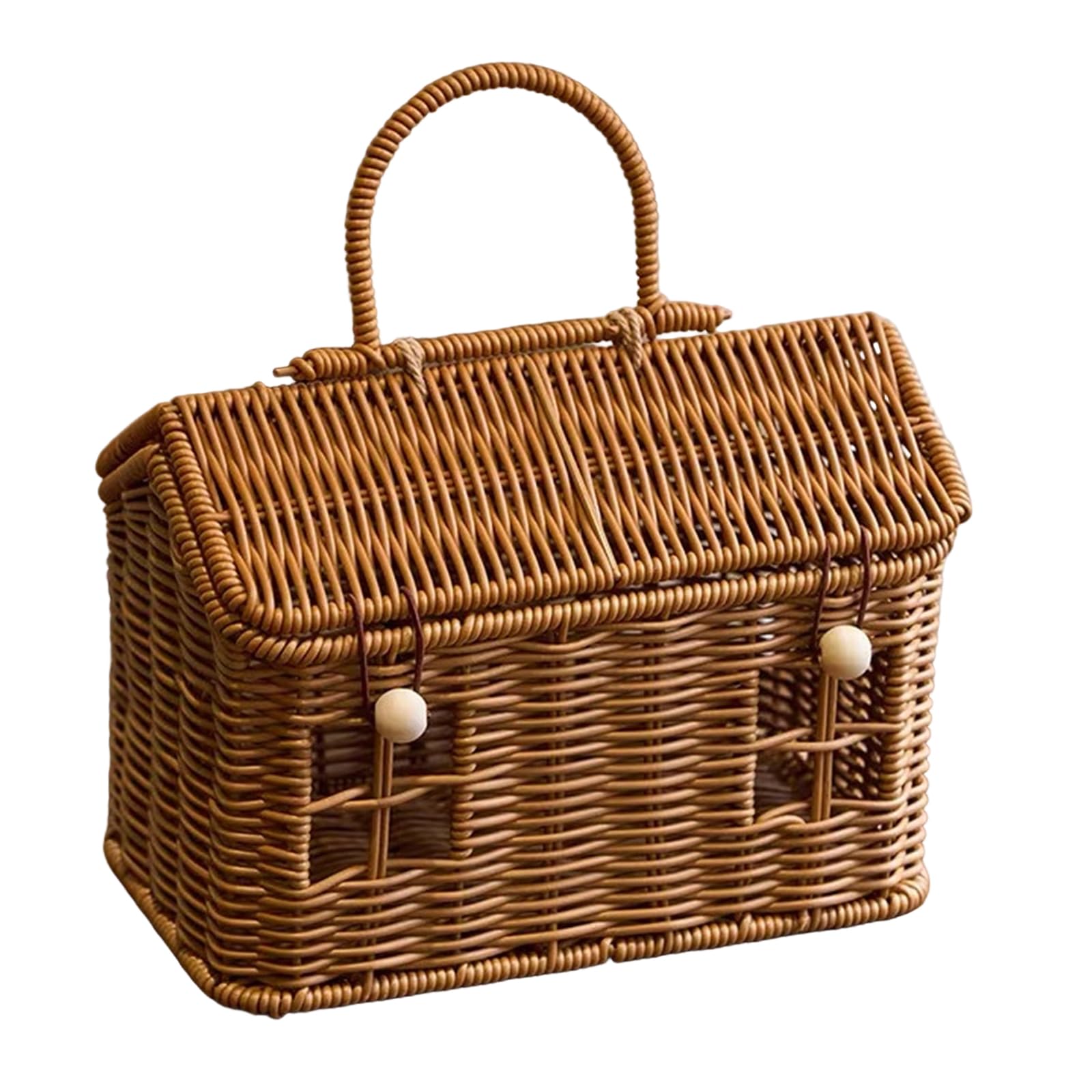 Multipurpose PP Woven Basket for Picnics Food Storage Daily Mess Management and Household Convenience Homes Decors Basket