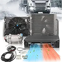 Ar condicionado e aquecedor universal 10000 BTU 12V sob o painel, unidade A/C elétrica de 12 volts CC para resfriamento silencioso e rápido em carro, caminhão, van, trator, quadriciclo