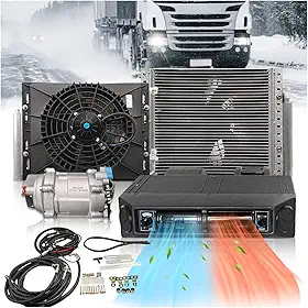 Ar condicionado e aquecedor universal 10000 BTU 12V sob o painel, unidade A/C elétrica de 12 volts CC para resfriamento silencioso e rápido em carro, caminhão, van, trator, quadriciclo