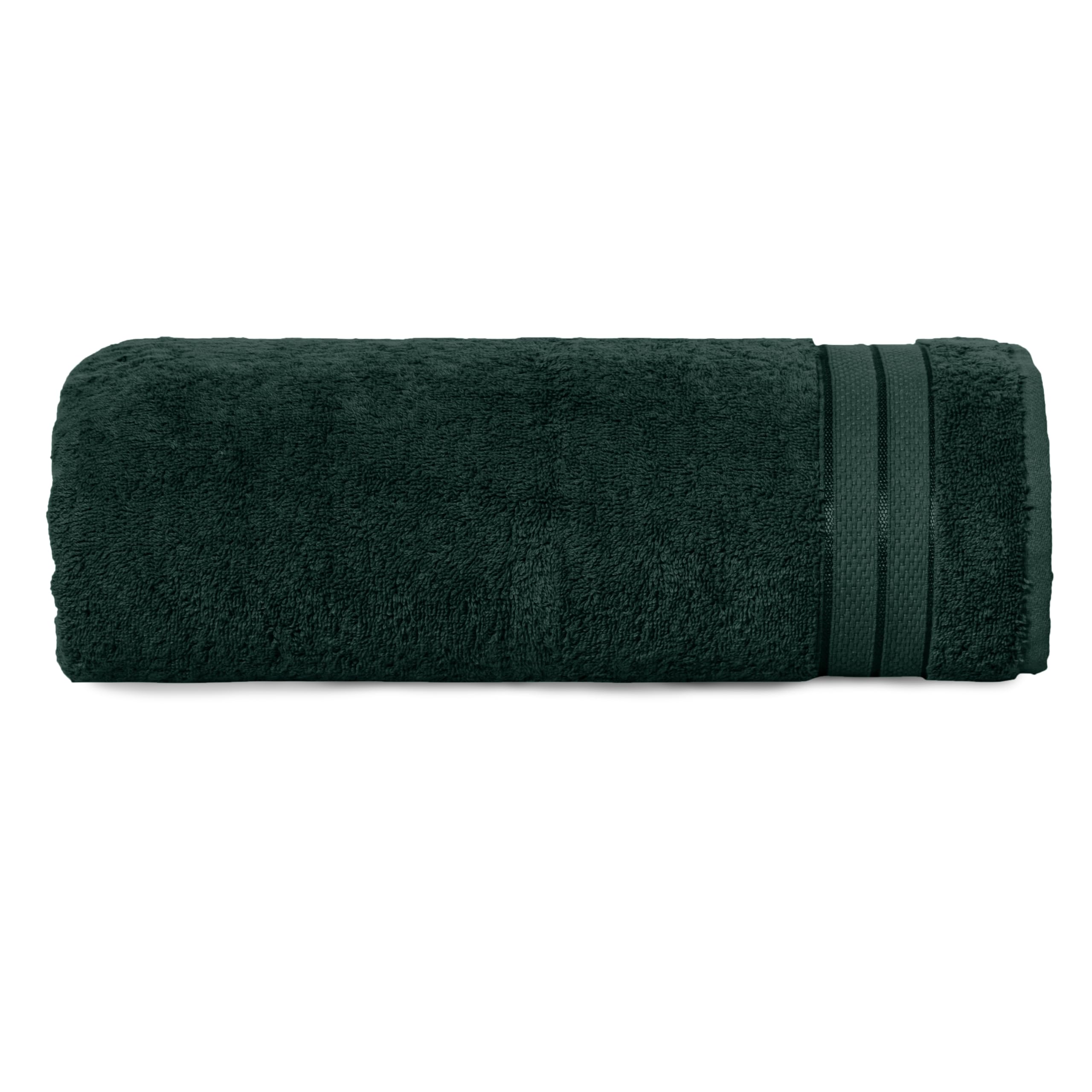 Elegant Comfort Three Line Popcorn Towel Set for Bathroom 35 x 70 inches, Premium Hotel Quality 1-PACK Jumbo Towels, 100% Turkish Cotton, Soft and Durable, Quick Dry and Highly Absorbent, Forest Green