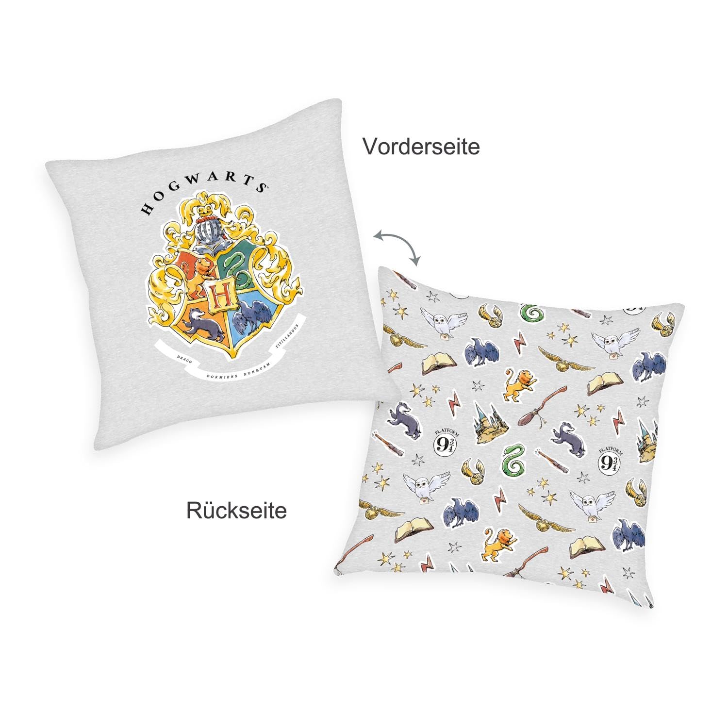 Coussin Décoratif Harry Potter 40x40 Cm - 100% Polyester, Double Face, Lavable